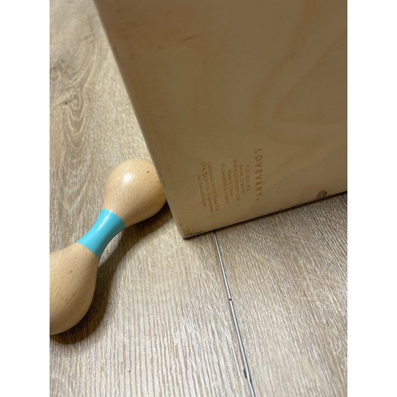 Lovevery Slide and Seek Ball Run tower and wooden rattle set - Picture 5 of 9